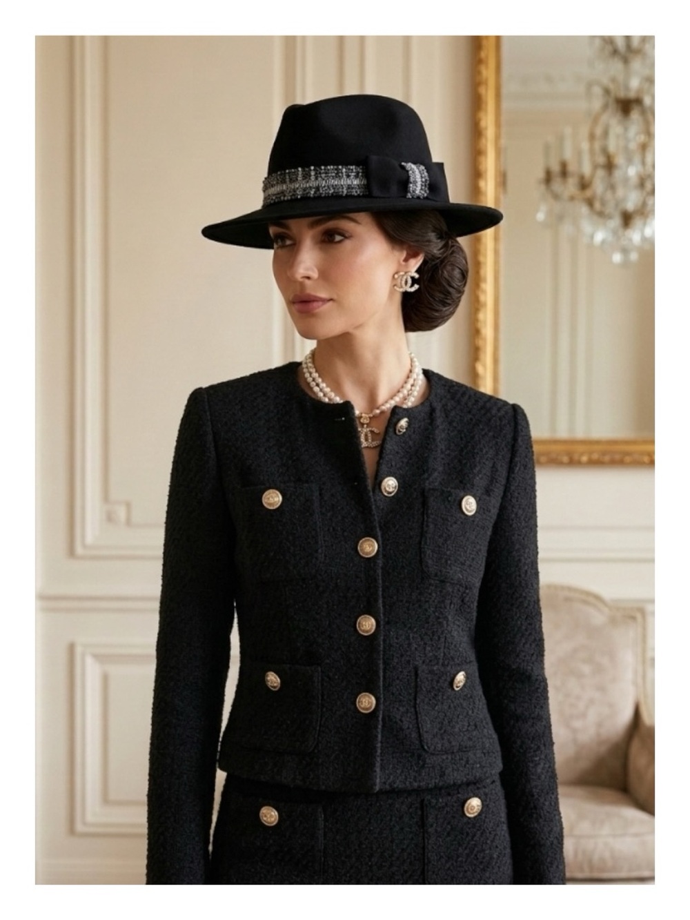 Women’s Galliano Sorbatti (Italy) Wool Wide Brimmed Hat